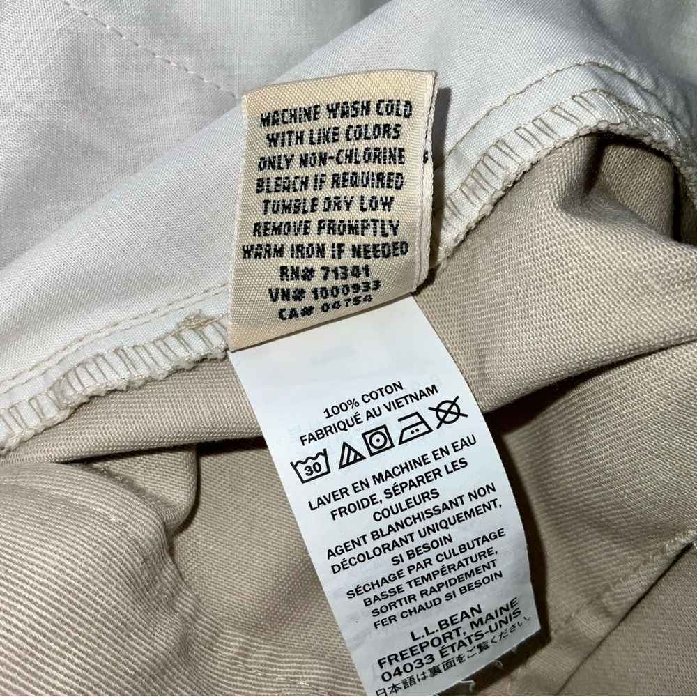 L.L.Bean women beige pant classic fit, wrinkle free Size 6 Regular NWT - Picture 10 of 16